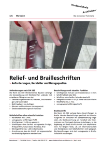 MB121 Relief- und Brailleschriften, Titelblatt